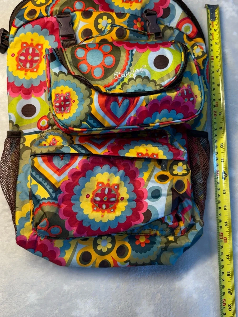 Baggies Colorful Floral Foldable Backpack